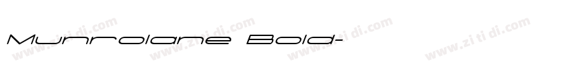 Munrolane Bold字体转换